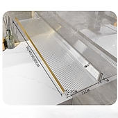 economico Mensole per il bagno-Carrello per doccia Mensola da bagno in acrilico nero/oro, lavabo per WC perforato, scaffale per WC a parete