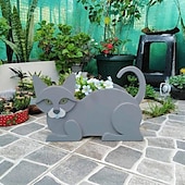 economico contenitori per piante-fioriere da giardino, simpatica fioriera a forma di animale di cartone animato a forma di cane gatto, fioriera succulenta per piante viventi o artificiali per balcone di casa, decorazione da giardino