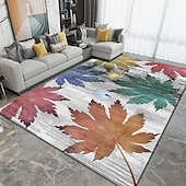 preiswerte Wohn- und Schlafzimmerteppiche-3D-Druck Teppich Blatt Druck Bodenmatte quadratisch Wohnzimmer Schlafzimmer Teppich Fußmatte