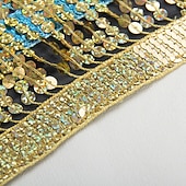 cheap Great Gatsby-Women Sequin Hip Skirt Fringe Tassel Wrap Scarf Party Rave Festival Outfit Halloween Belly Dance Costume Party Club