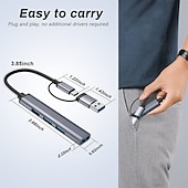 رخيصةأون محاور USB-usb hub 3.0 4/7-port for laptop usb c hub splitter multort adapter for macbook Compact data usb hub for mac pro mini ipad pro Surface pro lash drive mobile hdd