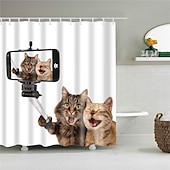 cheap Shower Curtains-Shower Curtain with Hooks 180cm*180cm(70&quot;*70&quot;) Polyester Washable Waterproof Animal Pattern for Kids