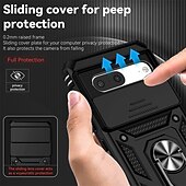 رخيصةأون جراب للهواتف الأخرى-هاتف غطاء من أجل غوغل Pixel 6 Pixel 6 Pro ثقيل حماية كاملة للجسم مسند الدراجة حالة مع خاتم لون سادة TPU
