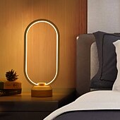 economico lampada da comodino-lampada da tavolo a led in legno interfaccia usb camera da letto comodino lampada da notte illuminazione a led dimmerabile decorazione domestica creativa e regalo di trasferimento unico