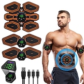 ieftine Aparat de Masaj-stimulator muscular abdominal antrenor ems abs fără fir picior braț burtă exercițiu simulatoare electrice masaj presa antrenament acasă sală
