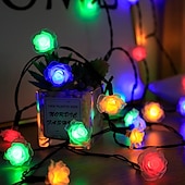billige Soldrevet-utendørs vanntette solenergi-roselys 12m-100leds 7m-50leds 6,5m-30leds valentinsdag bryllupsfest utendørs hagedekorasjon