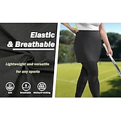 cheap Women&#039;s Running Pants &amp; Leggings-Women&#039;s Running Capri Leggings Running Skirt with Tights 2 in 1 with Phone Pocket Base Layer Athletic Athleisure Fall Spandex Breathable Quick Dry Moisture Wicking Soft Gym Workout Running Jogging