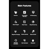 tanie Smartwatche-2 w 1 Smart Watch TWS słuchawki wewnątrz smartwatch HIFI stereo bezprzewodowy zestaw słuchawkowy/odtwarzanie muzyki/sport/fitness