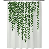 levne Sprchové závěsy-Závěs na sprchu s háčky 180cm*180cm(70&quot;*70&quot;) Polyester pratelný voděodolný vzor rostlinného listu