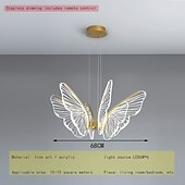 cheap Chandeliers-LED Pendant Light Butterfly Design 68cm Single Design Metal LED Nordic Style 220-240V