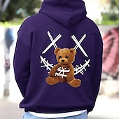abordables Motif 3D-Homme Graphic Ours Sweat à capuche Sweats à Capuche Sweat-shirt Sweat à capuche manche longue Sweat à capuche Capuche Frais Sport &amp; Loisir Vêtement de rue Noir Rouge Printemps Automne Designer