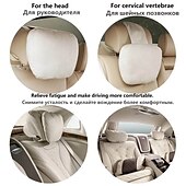abordables Reposacabezas para coche-1 pcs Almohada para el cuello del coche para Juego completo Resistente al Agua Transpirable Cómodo para Universal