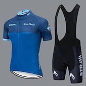 halpa Miesten vaatesarjat-pyöräilypaita strava pyöräilypaita lyhythihainen setti maillot ciclismo univormut nopeasti kuivuvat pyörävaatteet mtb-paita (väri: c4, koko: l)