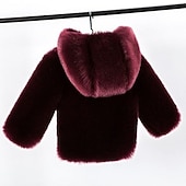 voordelige Meisjes Nepbont Jassen-Kinderen Voor meisjes Jas van imitatiebont Effen Kleur Actief Buiten Katoen jas bovenkleding 2-12 jaar Herfst Zwart verdikt Paars verdikt Lichtgrijs verdikt
