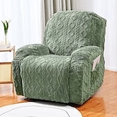 billige Recliner og lenestol-1 sete fløyel lenestoltrekk, stretch jacquard lenestoltrekk for 1 pute lenesofa, 1 sete lenestol sofatrekk, veldig myk, maskinvaskbar