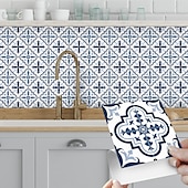 baratos Adesivos de azulejo-adesivo de ladrilho autoadesivo vintage peel and stick antiderrapante à prova d&#039;água removível pvc banheiro cozinha decoração de casa piso parede escada adesivo de ladrilho
