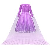 abordables Costumes pour filles-Semaine du livre 2026 La Reine des Neiges Glacial Conte de Fées Princesse Anna Robe de demoiselle d'honneur Costume de soirée à thème Robes en tulle Cosplay for Fille Enfant Noël Carnaval Mascarade