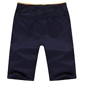 cheap Work Shorts-Men&#039;s Bermuda shorts Workout Shorts Golf Shorts Drawstring Elastic Waist Plain Outdoor Going out Cotton Blend Fashion Streetwear Red Sky Blue Micro-elastic