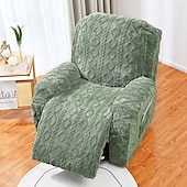 billige Recliner og lenestol-1 sete fløyel lenestoltrekk, stretch jacquard lenestoltrekk for 1 pute lenesofa, 1 sete lenestol sofatrekk, veldig myk, maskinvaskbar