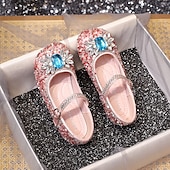 cheap Accessories-Frozen Cinderella Princess Elsa Mary Jane Shoes Girls&#039; Movie Cosplay Sequins Halloween Silver Rosy Pink Shoes Halloween Carnival Masquerade Polyester Plastics World Book Day Costumes