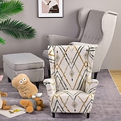 abordables Potah na křeslo a potah na křeslo-housse de chaise à oreilles extensible housses de chaise à oreilles imprimées florales pour enfants, housses de fauteuil en spandex avec fond élastique pour chaise à oreilles salon chambre à coucher