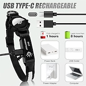 cheap Airtag Cases-LED Dog Collar with AirTag Holder – IPX7 Waterproof USB-C Rechargeable Glow Nylon Pet Collar for Small Dogs &amp; Puppies, Light Up Flashing for Night Walking