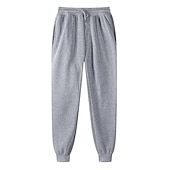 tanie Spodnie dresowe-Męskie Spodnie dresowe Uprawiający jogging Spodnie do biegania Spodnie sportowe Elastyczny pas Równina Komfort Ciepłe Codzienny Styl klasyczny Plus aksamit Czarny Biały Średnio elastyczny