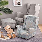 abordables Potah na křeslo a potah na křeslo-housse de chaise à oreilles extensible housses de chaise à oreilles imprimées florales pour enfants, housses de fauteuil en spandex avec fond élastique pour chaise à oreilles salon chambre à coucher