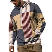 abordables Sweats à capuche pour hommes-Homme Bloc de couleur Imprimés Photos Sweat à capuche Sweats à Capuche Sweat-shirt Sweat à capuche manche longue Sweat à capuche Capuche Vêtement de rue 3D effet du quotidien Des sports Noir et Blanc