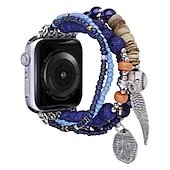 baratos Pulseiras de Apple Watch-Corda trançada artesanal Compatível com Pulseira Apple Watch 38mm 40mm 41mm 42mm 44mm 45mm 49mm Feminino Com Miçangas Boho Contas pulseira de substituição para iwatch Ultra 2 Series 9 8 7 SE 6 5 4 3