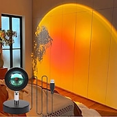 preiswerte Sonnenuntergangsprojektor-Sunset Lampe Sonnenuntergangs-Projektorlampe, USB-betriebene Regenbogen-Sonnenuntergangs-Atmosphärenlampe, 180 Grad drehbar für Wohnzimmer, Schlafzimmer, Nachttischlampe
