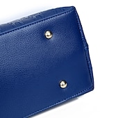 cheap Bag Sets-Women&#039;s 4-Piece Blue Handbag Set with Teddy Bear Charm - Stylish and Functional for Daily Use