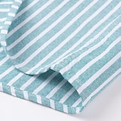 billiga Button Down-skjortor för män-Herr Skjorta Oxford skjorta Randig Bröllop Utomhus Gul Blå Grön Långärmad Fyrkantig hals Vår &amp; Höst Kläder Button-Down