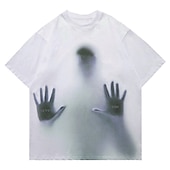 abordables T-shirts 3D-Homme Dessin animé Impressions Graphiques T-shirt Manche Courte T-shirt Impression 3D Col ras du cou Chemise Sports Designer Occasionnel Extérieur Rue Quotidien Blanc + Gris clair Rose Claire Bleu Été