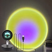 preiswerte Sonnenuntergangsprojektor-Sunset Lampe Sonnenuntergangs-Projektorlampe, USB-betriebene Regenbogen-Sonnenuntergangs-Atmosphärenlampe, 180 Grad drehbar für Wohnzimmer, Schlafzimmer, Nachttischlampe