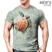 economico magliette da uomo taglie forti-Per uomo Plus Size maglietta Grande e alto Pop art Girocollo Stampa Manica corta Primavera estate Vintage Streetwear Comodo Informale Sport Top