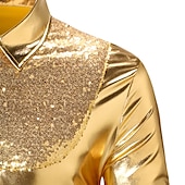 levne Topy-Disko 80. léta Lesklá metalíza Halenka / košile Maškarní Disko Flitry Pánské Karnevalový kostým Plesová maškaráda Večírek loučení se svobodou nevěsty Pride Parade Dospělé Tričko