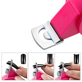 abordables Artículos para el cuidado del perro-Cortauñas acrílico, cortaúñas ajustable de acero inoxidable, cortador de puntas de uñas postizas artificiales para manicura de uñas postizas