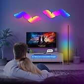 economico Luci intelligenti-Lampada led da terra rgb lampada atmosfera tuya smart wifi lampada da parete ad angolo smontaggio e montaggio lampada atmosfera