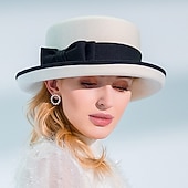 economico Cappelli da Festa-cappelli 100% lana cappello fedora casual tea party elegante con copricapo copricapo bowknot