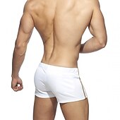 billiga Herrboxers-Herr 1-pack Boxershorts Badkläder Mönster Polyester Andningsfunktion Mjuk Färgblock Medium Midja Svart Vit