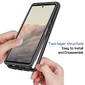 billiga Övriga telefonskal- och fodral-telefon fodral Till Google Pixel 7 Pixel 7 Pro Pixel 6 Skal Stötdämpande skal Helkroppsskydd Dammtät Solid färg TPU PC
