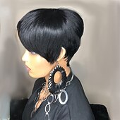 economico Parrucche di altissima qualità-parrucche kabadu pixie cut per donne nere parrucche brasiliane capelli umani con frangia f1b27 parrucche bionde afroamericane parrucche glueless densità 150%