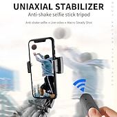 economico Bastoni per selfie-stabilizzatore portatile bluetooth per smartphone con gimbal palmare con treppiede selfie stick pieghevole gimbal per smartphone xiaomi iphone