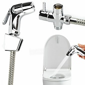 cheap Bidet Faucets-Handheld Toilet Bidet Sprayer Set Kit Stainless Steel Hand Bidet Faucet for Bathroom Handheld Shower Head Nozzle Hose Set Toilet Sprinkler Docking Hand Shower Head Handheld Toilet Sprayer Accessories