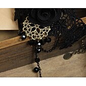 cheap Accessories and More-Vintage Bracelet Ring Lace Bracelet / Slave Bracelet Resizable Ring Lolita Jewelry Lolita Accessories Gothic Lolita Princess Floral Lace Alloy For NANA Cosplay Women&#039;s Girls&#039; Costume Jewelry
