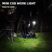 cheap Camping Lights &amp; Lanterns-Mini Flashlight Camping Light Lantern Super Bright COB Keychain Work Light Floodlight with Strong Magnet and Clip Waterproof