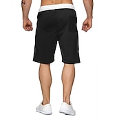 cheap Sweat Shorts-Men&#039;s Athletic Shorts Active Shorts Sweat Shorts Pocket Drawstring Solid Colored Comfort Wearable Knee Length Outdoor Daily Streetwear Casual Black Wine Micro-elastic