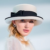 economico Cappelli da Festa-cappelli 100% lana cappello fedora casual tea party elegante con copricapo copricapo bowknot