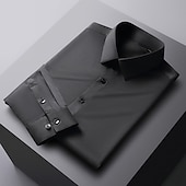 cheap Men&#039;s Dress Shirts-Men&#039;s Dress Shirt Non Iron Shirt Graphic Prints Wedding Outdoor Wine Blue-Green Black White Long Sleeve Turndown Spring &amp;  Fall Clothing Apparel